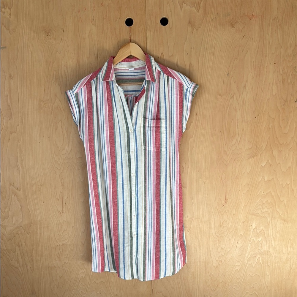 Old Navy Multicolor Striped Shirtdress
